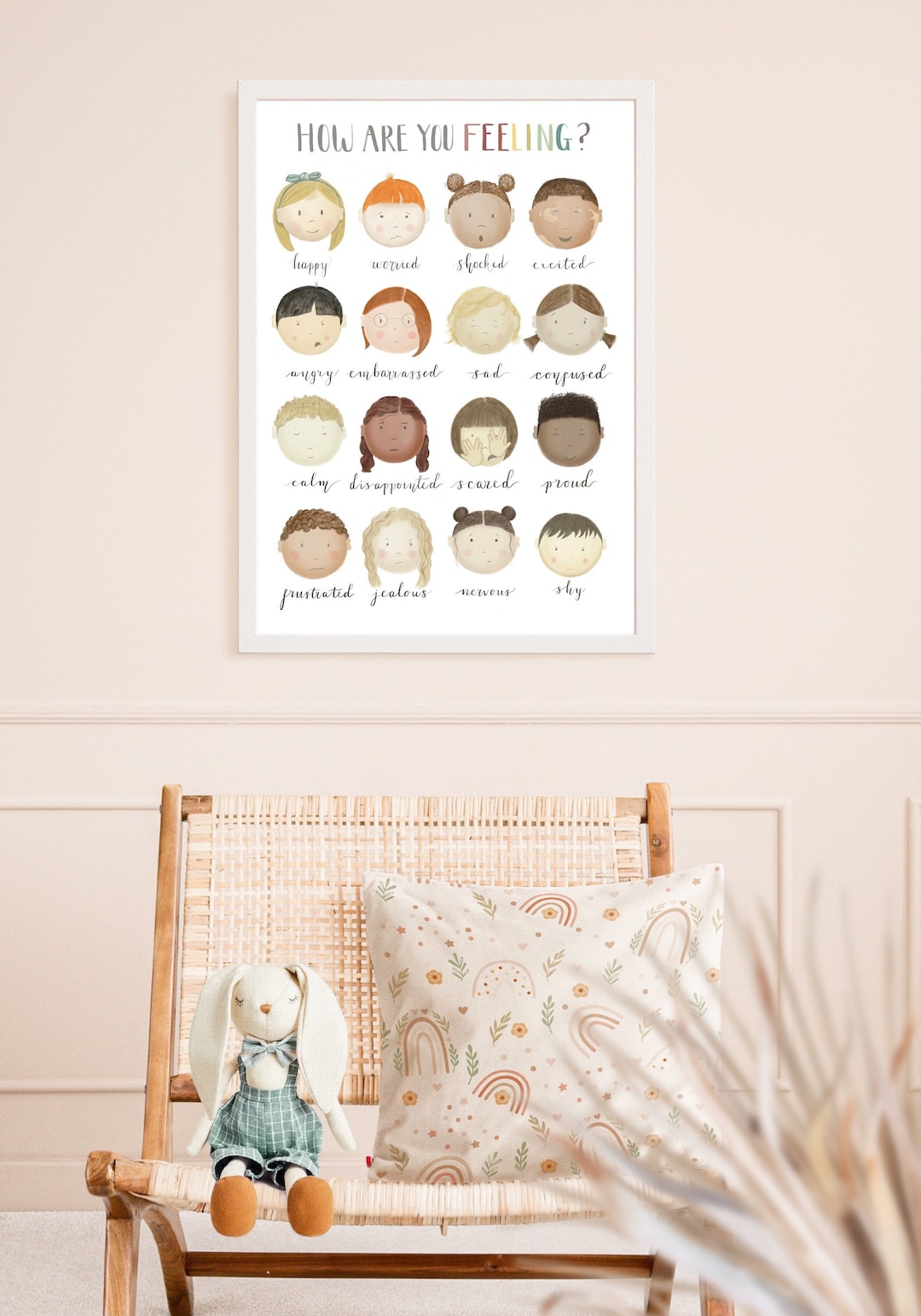 Feelings Poster | Digital Download | Emotions Chart | Homeschool Decor ...