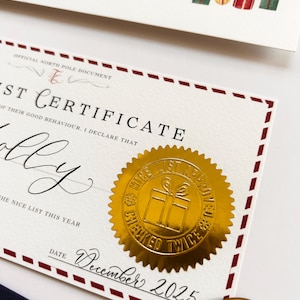 Certificado personalizado da lista de bons amigos do Papai Noel / Papai Noel imagem 10