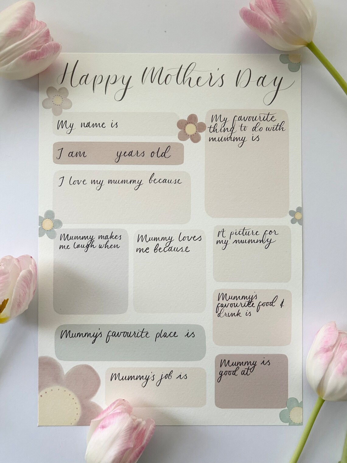 All About My Mummy - Mother’s Day Questionnaire Printable Card ...