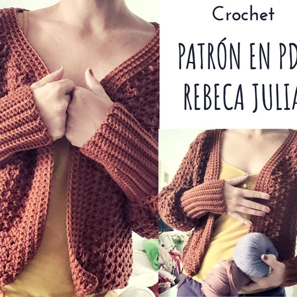 Pattern in PDF with downloadable video pattern of the REBECA JULIA