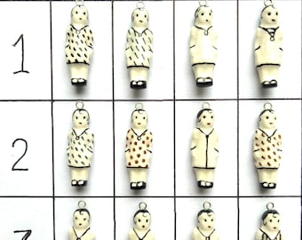 Frozen Charlotte Pick and Mix Doll Earrings with Sterling Silver Fittings