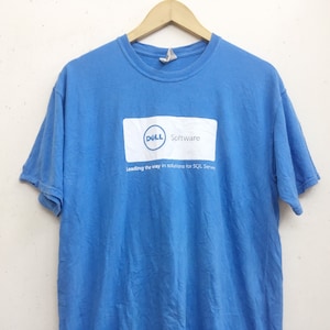 May include: A light blue t-shirt with a white rectangle featuring the Dell logo and the text "Software". Below the rectangle is the text "Leading the way in solutions for SQL Server."