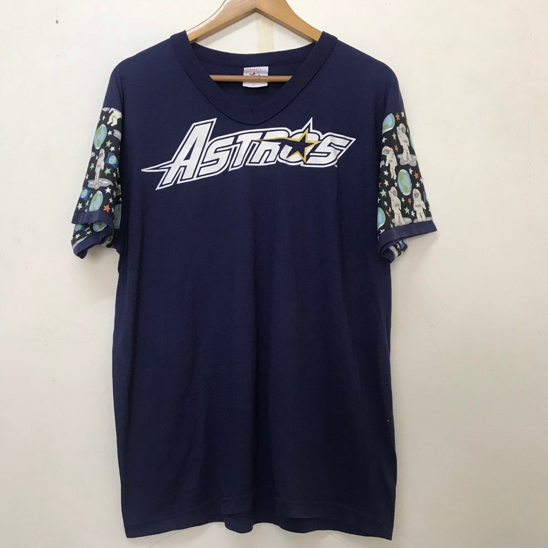 Vintage 90s Houston Astros tshirt size Llos angeles dodgesNutmecMLBPAMLB