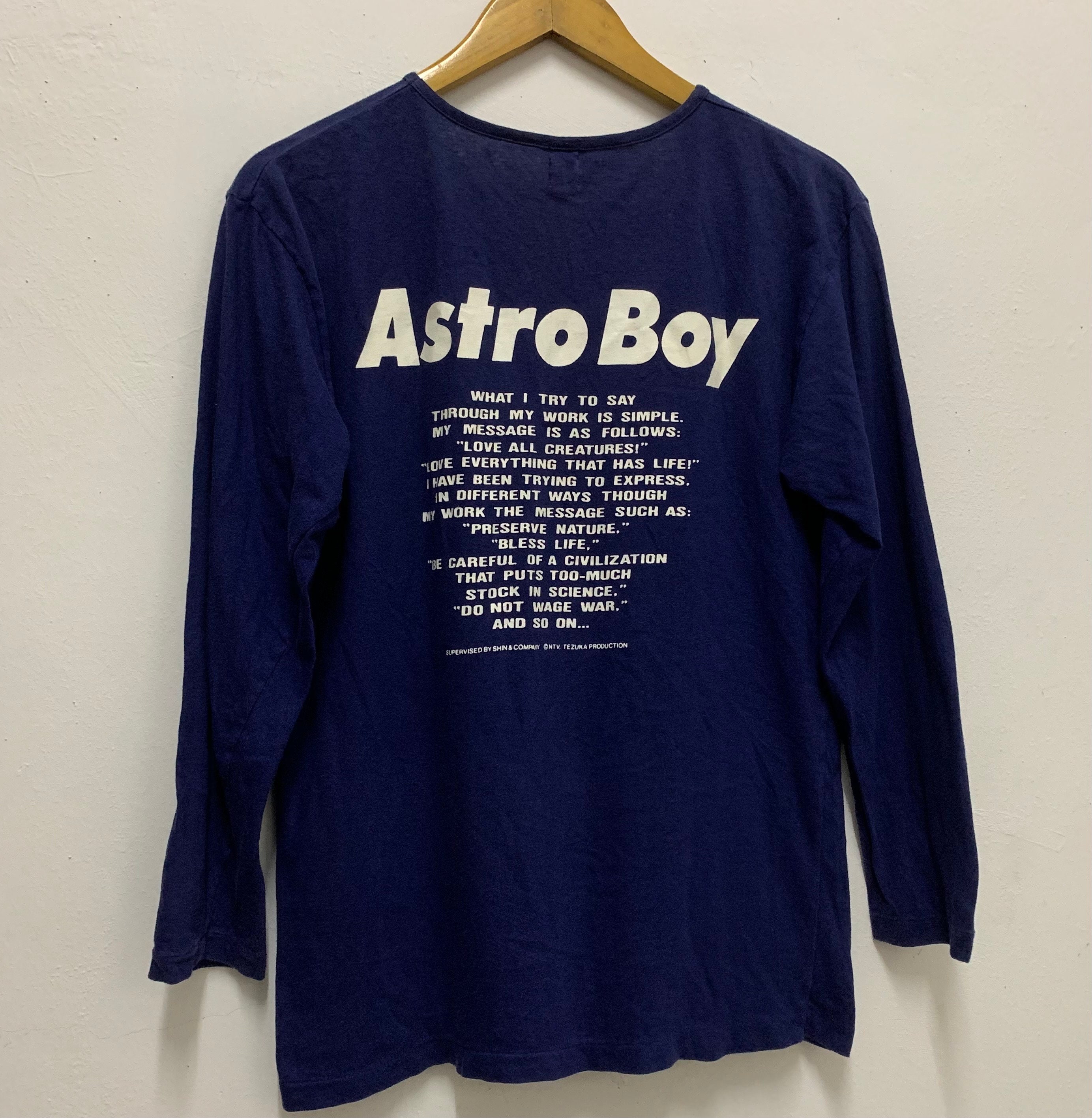 ヴィンテージ 80 年代 長袖 鉄腕アトム T シャツ サイズ M/手塚