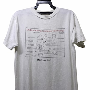 vintage 90s understanding computet technology Tshirt size M/maui/hawaii/90s clothing