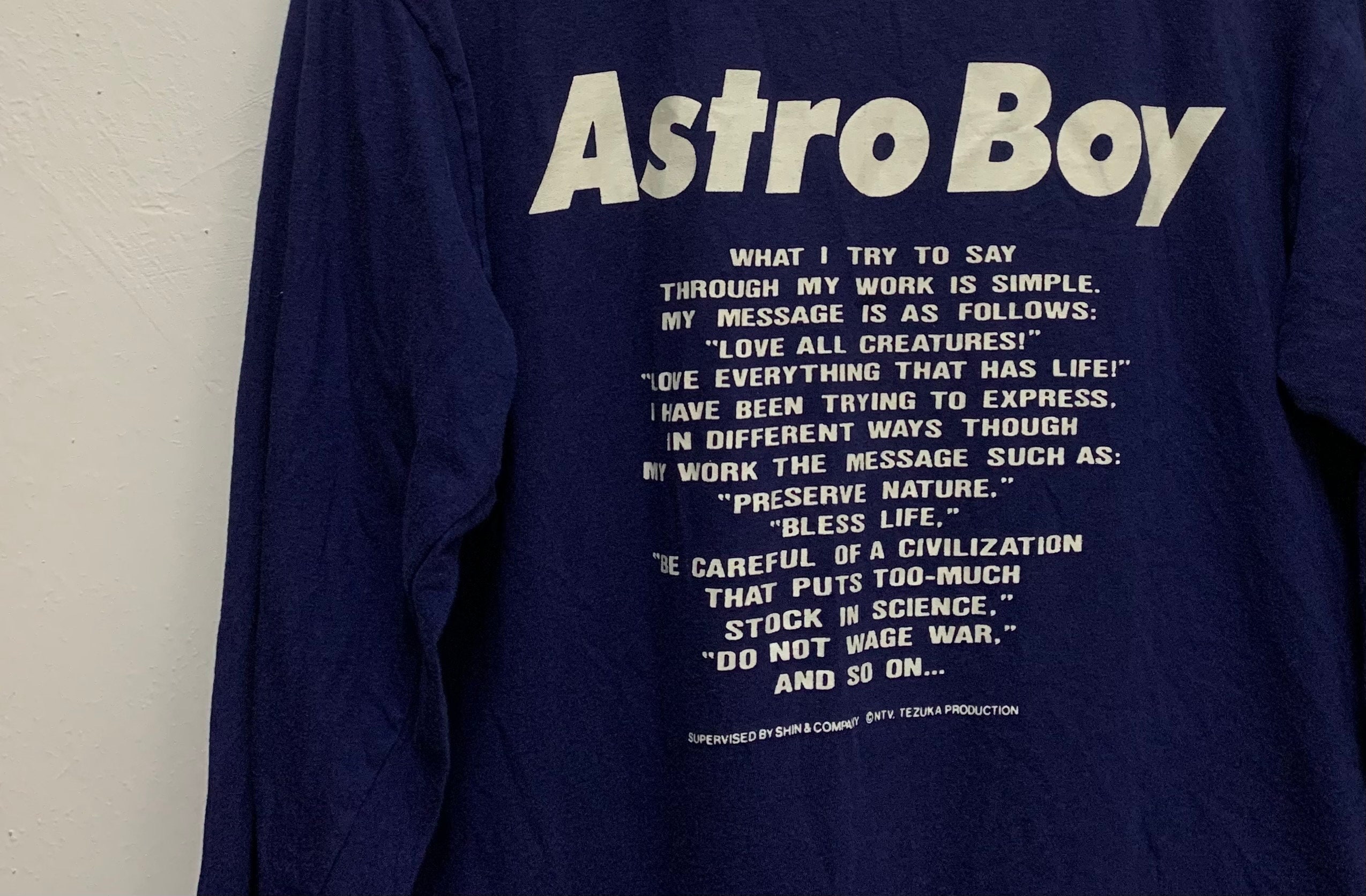 ヴィンテージ 80 年代 長袖 鉄腕アトム T シャツ サイズ M/手塚