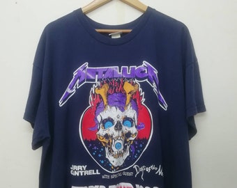 Vintage 90s 1998 Metallica With special guest Jerry cantrell alice in chains Tshirt Oversize 2XL/Tharsh metal/megadeth/concert Tee 90s