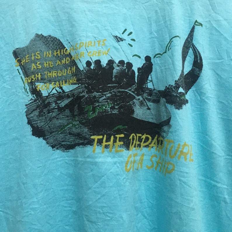 Vintage 90s The departure of a ship Tshirt size L Vintage
