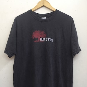 Vintage 00s iron & wine american singer songwriter Tshirt size M/folk rock/indie rock