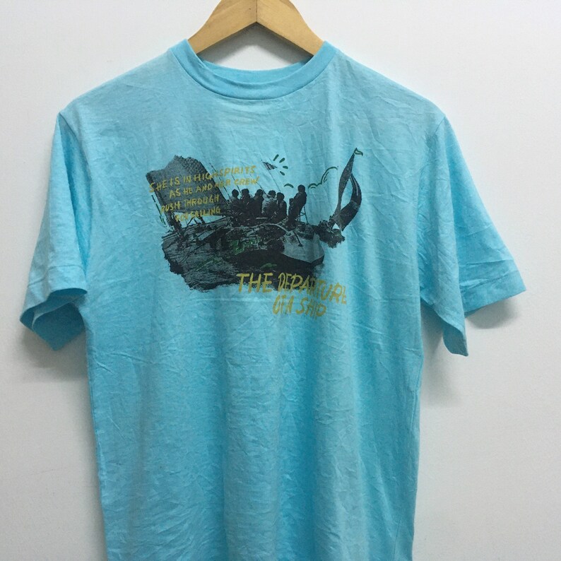Vintage 90s The departure of a ship Tshirt size L Vintage