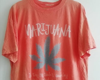 vintage années 90 Marijuana Tshirt taille XL/raggae/bob marley/jimmy Hendrix/Michael Jackson/Eric clapton