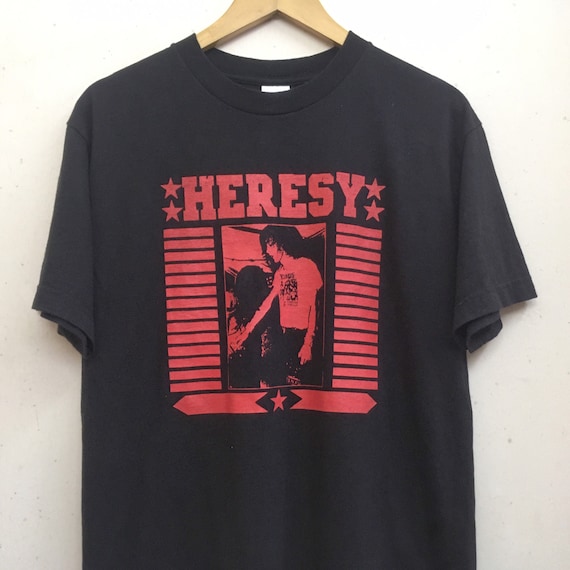 Vintage Heresy England hardcore punk Band Tshirt s