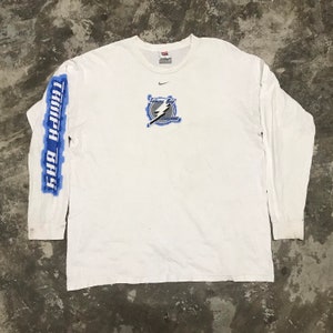 Vintage 90s Long sleeve nike Tampa bay Lighting oversize Tshirt XL/nike swoosh/nike tennis/