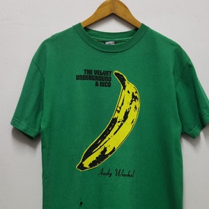 Vintage jaren '90 De fluwelen underground & nico Andy warhol punk rock band t-shirt Maat M/indie rock/alternatieve Punk/nico/Andy warhol