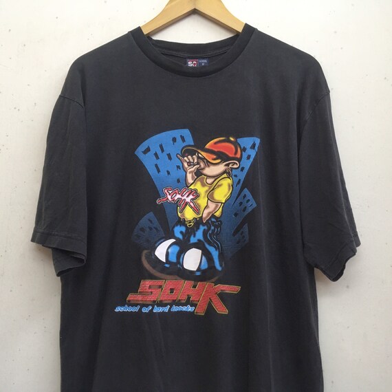 Vintage 90s School Of Hard Knocks Tshirt Size L Sohk Raptee Etsy
