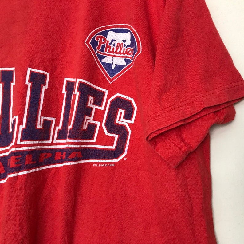 Vintage 90s 1998 Phillies philadelphia baseball tshirt size XLlos angeles dodgesNutmecMLBPAMLB