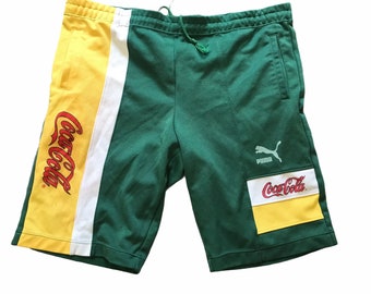 Vintage 90s Coca Cola puma short pants oversize/short pants/waist 40”-42