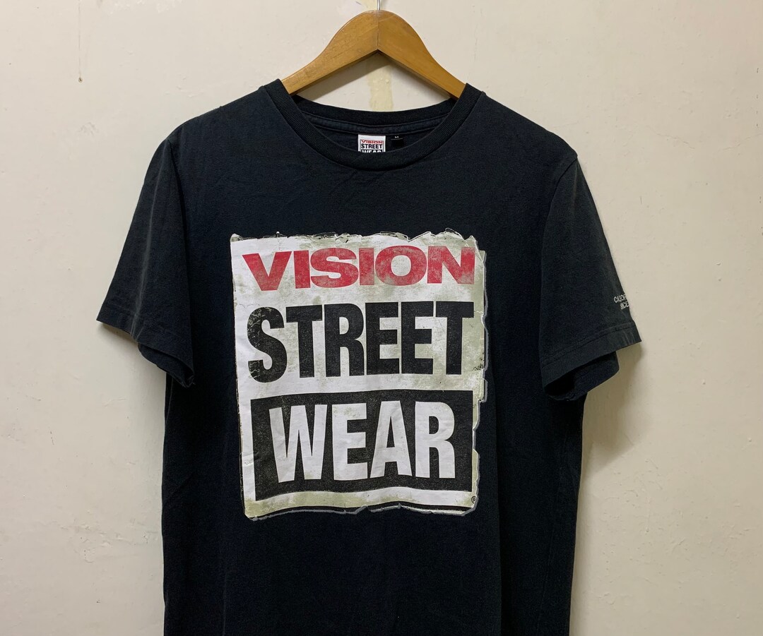 Vintage vision street wear skateboard tshirt size m surf etsy