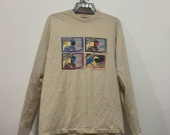 Camiseta vintage de manga larga Doarat, talla M, marca japonesa, ropa urbana.
