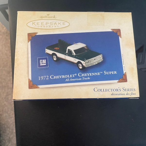 Hallmark Keepsake Ornament 1972 CHEVROLET CHEYENNE SUPER 9th Collectors Series-jf