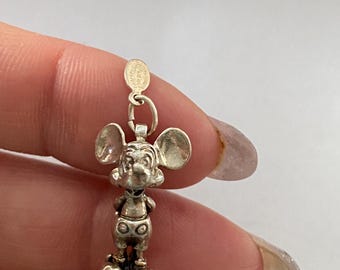 Vintage Sterling Silver - WALT DISNEY PRODUCTIONS Mickey Mouse Bracelet Charm - 2.5g