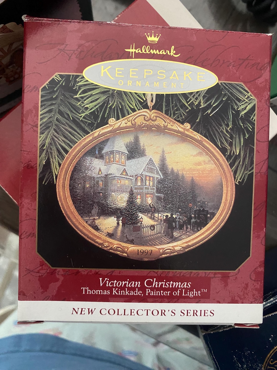 Hallmark Thomas Vintage 1997 Hallmark Thomas Kinkade Painting Victorian Christmas ...
