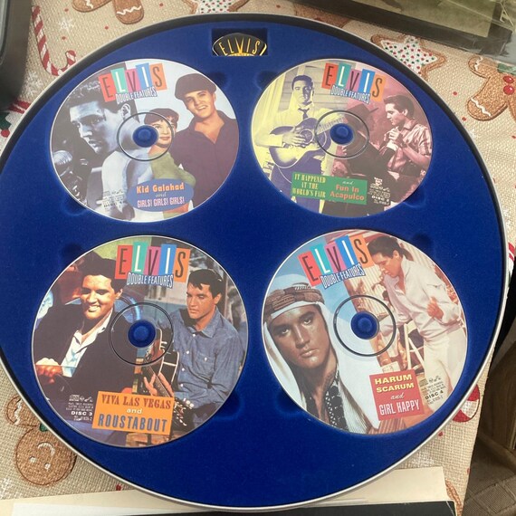 ELVIS PRESLEY 4 CD Double Features 8 Soundtracks Film Canister
