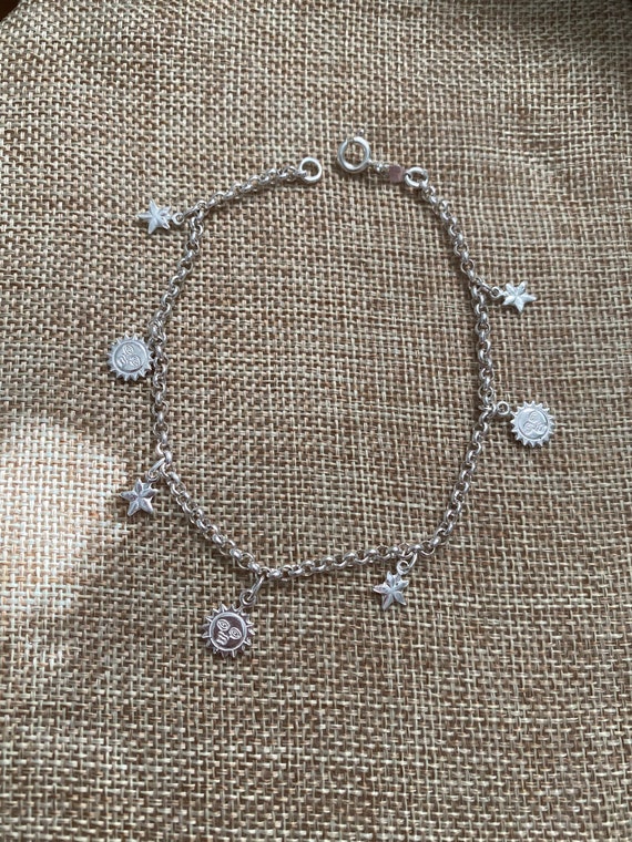 Silver Plated Women's Star Ankle Bracelet