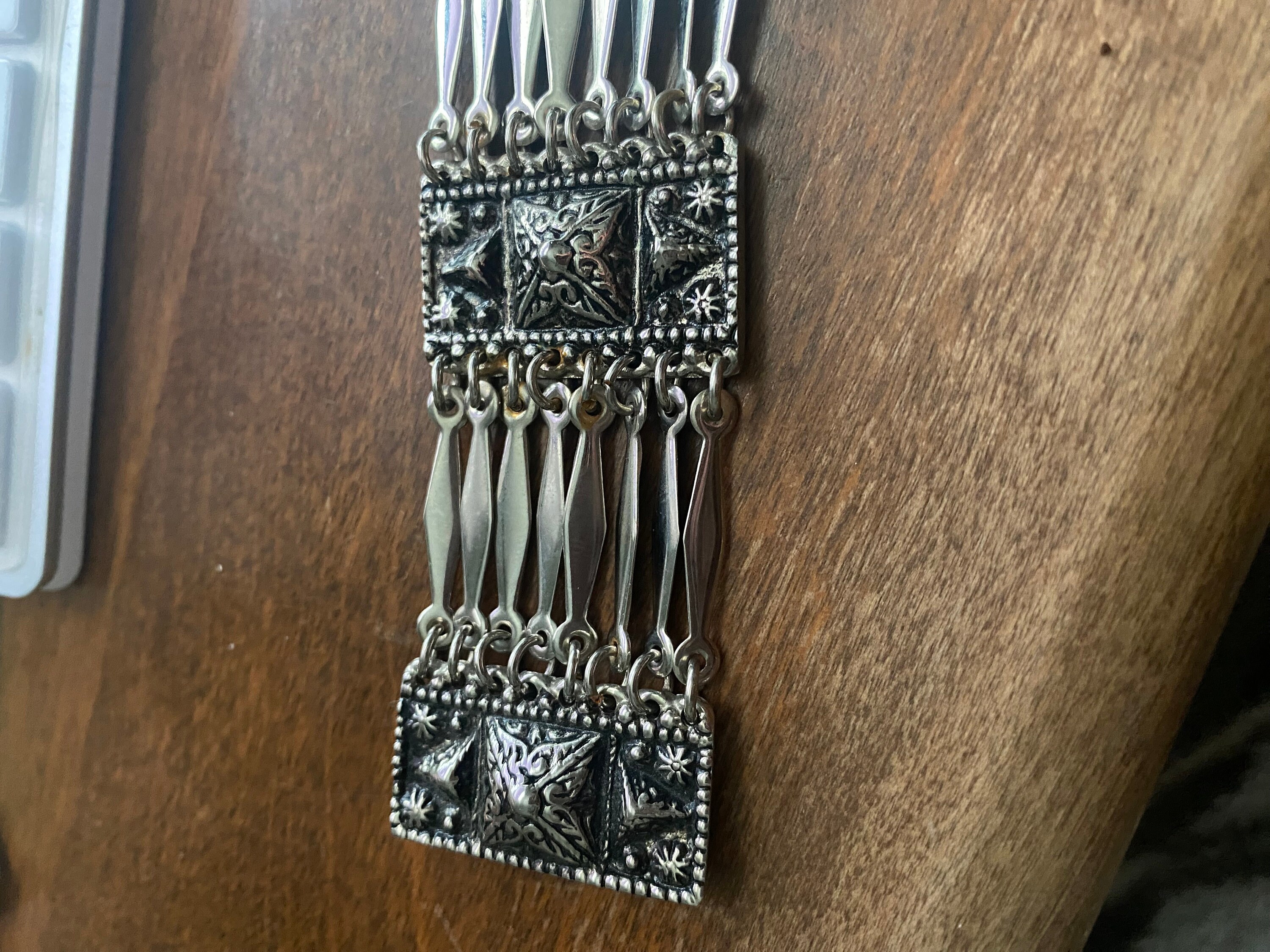 VTG Sterling Silver 925 Taxco Mexican Aztec Bracelet 8