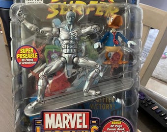 Marvel Legends Silver Surfer Action Figure 2003 With Comic and
