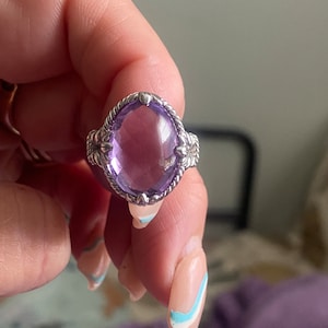 Judith Ripka Amethyst Sterling Silver 925 RING: Size 6