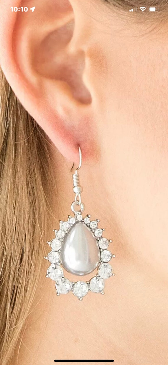 Regal Renewal Silver Paparazzi Earring Etsy