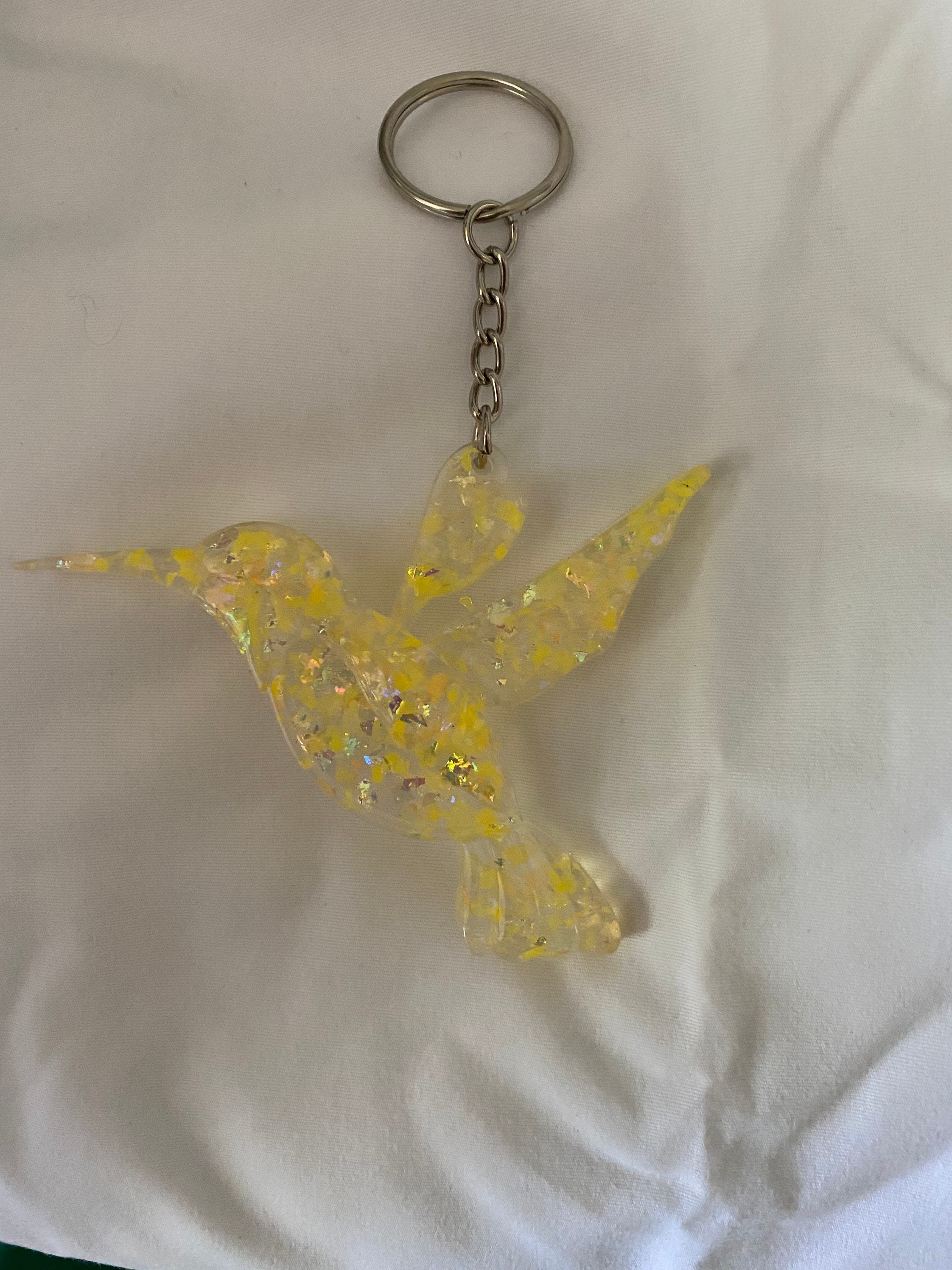 Portachiavi In Legno Fatto A Mano - Ciondolo Colibrì Di H-Customs (Originale Dalla Germania)