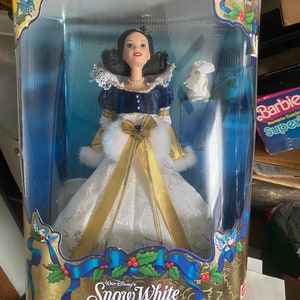 Disney Holiday Princess Snow White Barbie Doll Mattel 1998 NIB-jf