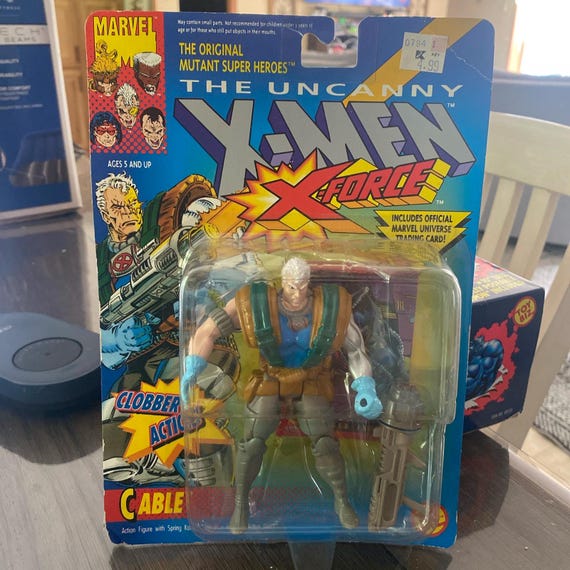 Vintage CABLE Action Figure 1992 Toy Biz Marvel X-force the
