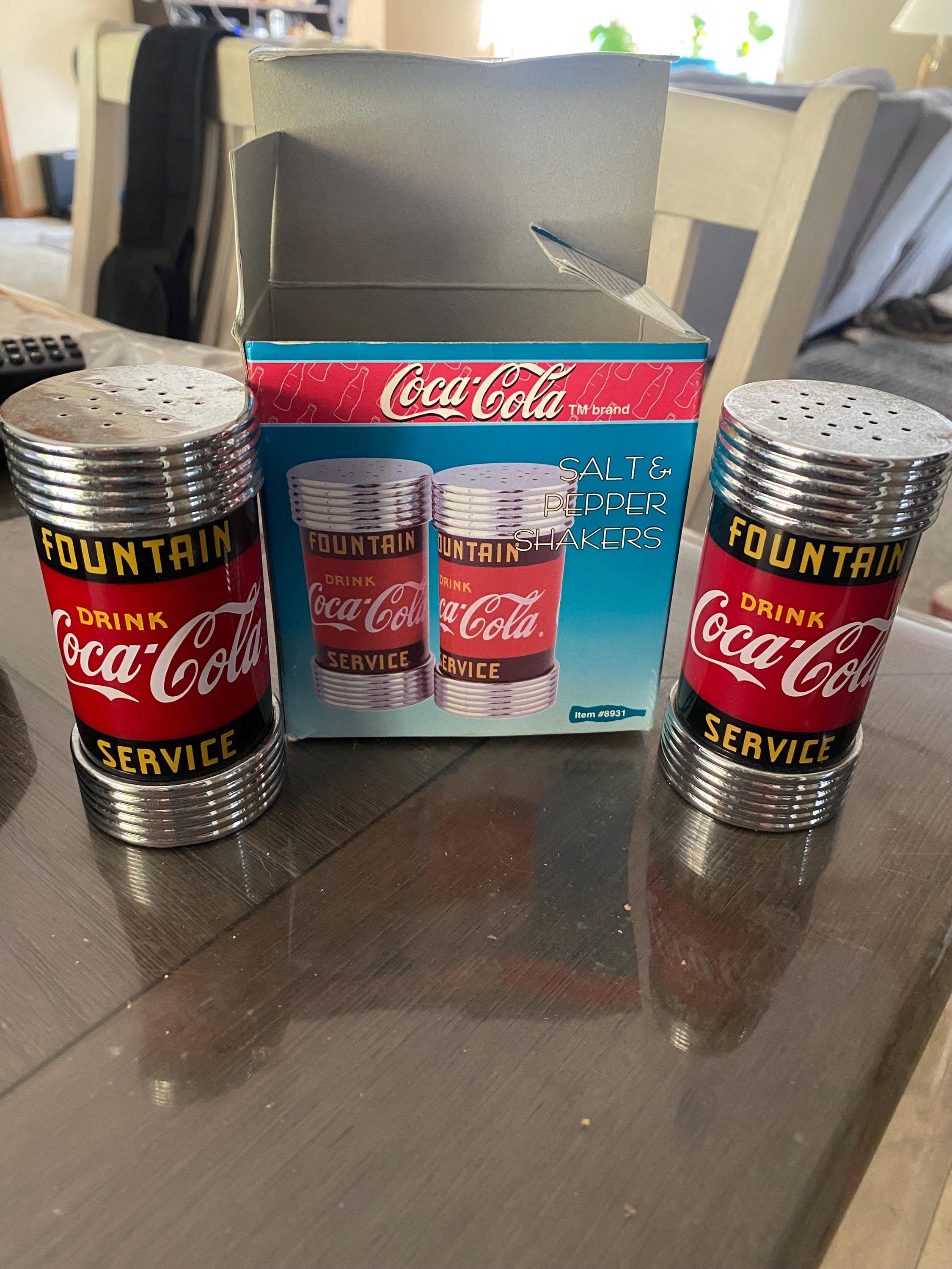 Vintage 1997 COCA-COLA Fountain Service Salt & Pepper Shakers - Etsy