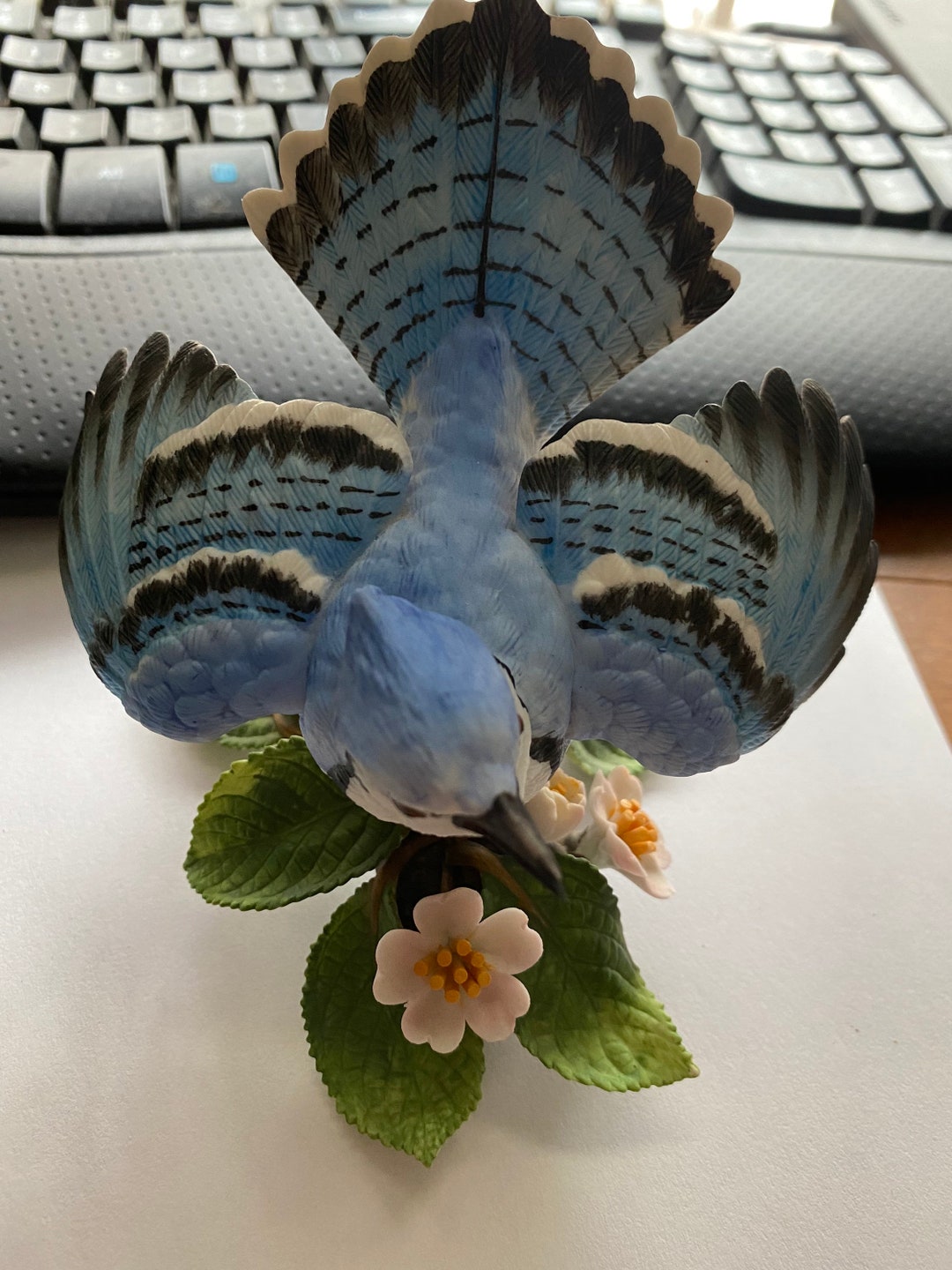 LENOX Fine Porcelain Blue Jay Bird Figurine Vintage 1986 Etsy