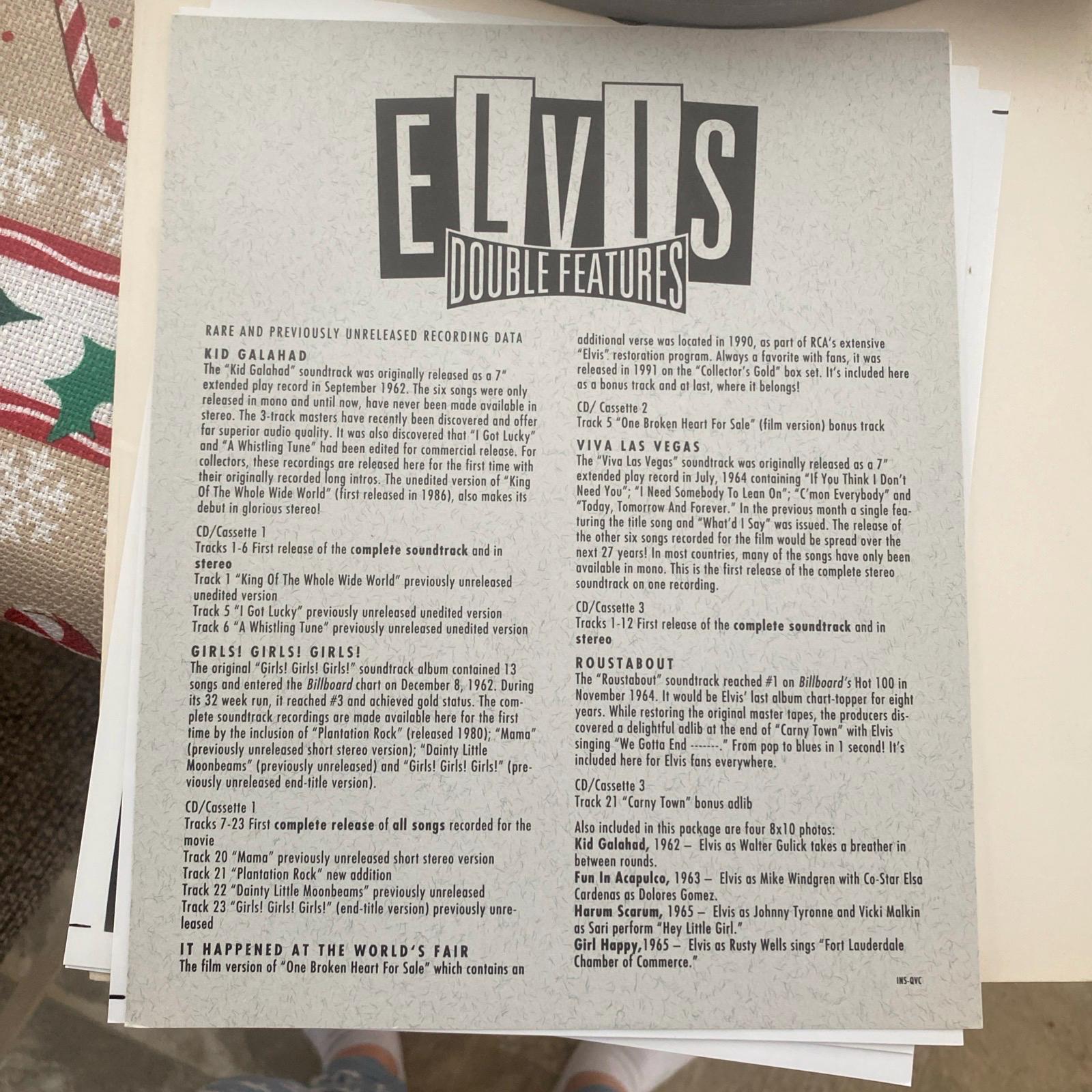 ELVIS PRESLEY 4 CD Double Features 8 Soundtracks Film Canister