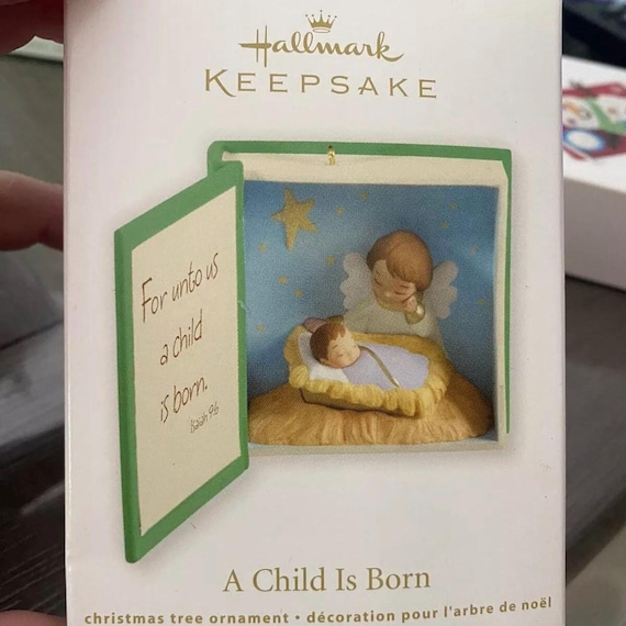 Hallmark Keepsake Ornament 2012 A Child is Born Baby Jesus in a