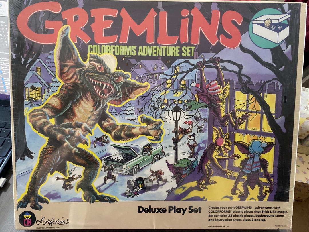 Gremlins Colorforms Adventure Set Deluxe Play Set #2368 Sealed 1984 ...