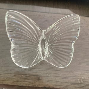 Waterford Crystal Butterfly Figurine Paperweight Clear Glass Elegant Spring