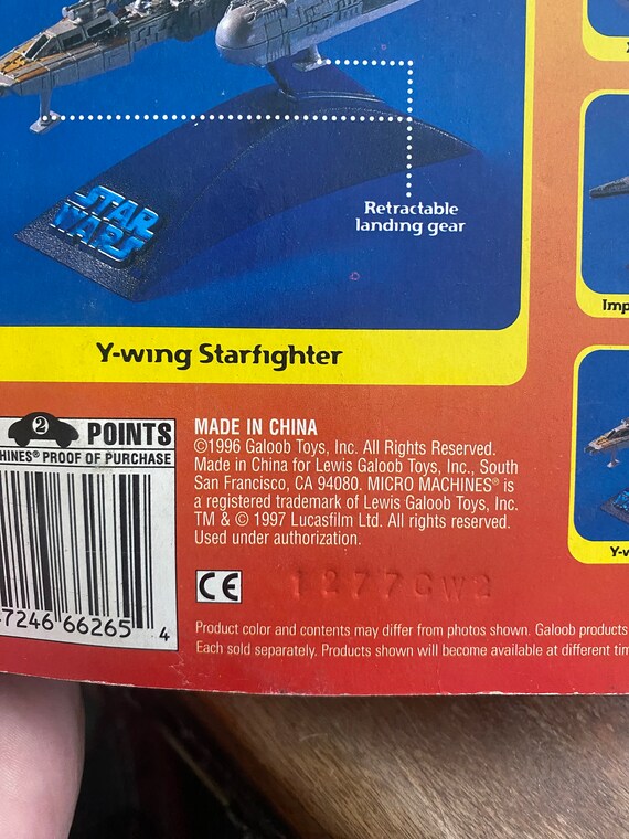 Star Wars Micro Machines Die Cast Metal Y-WING STAR FIGHTER 66260