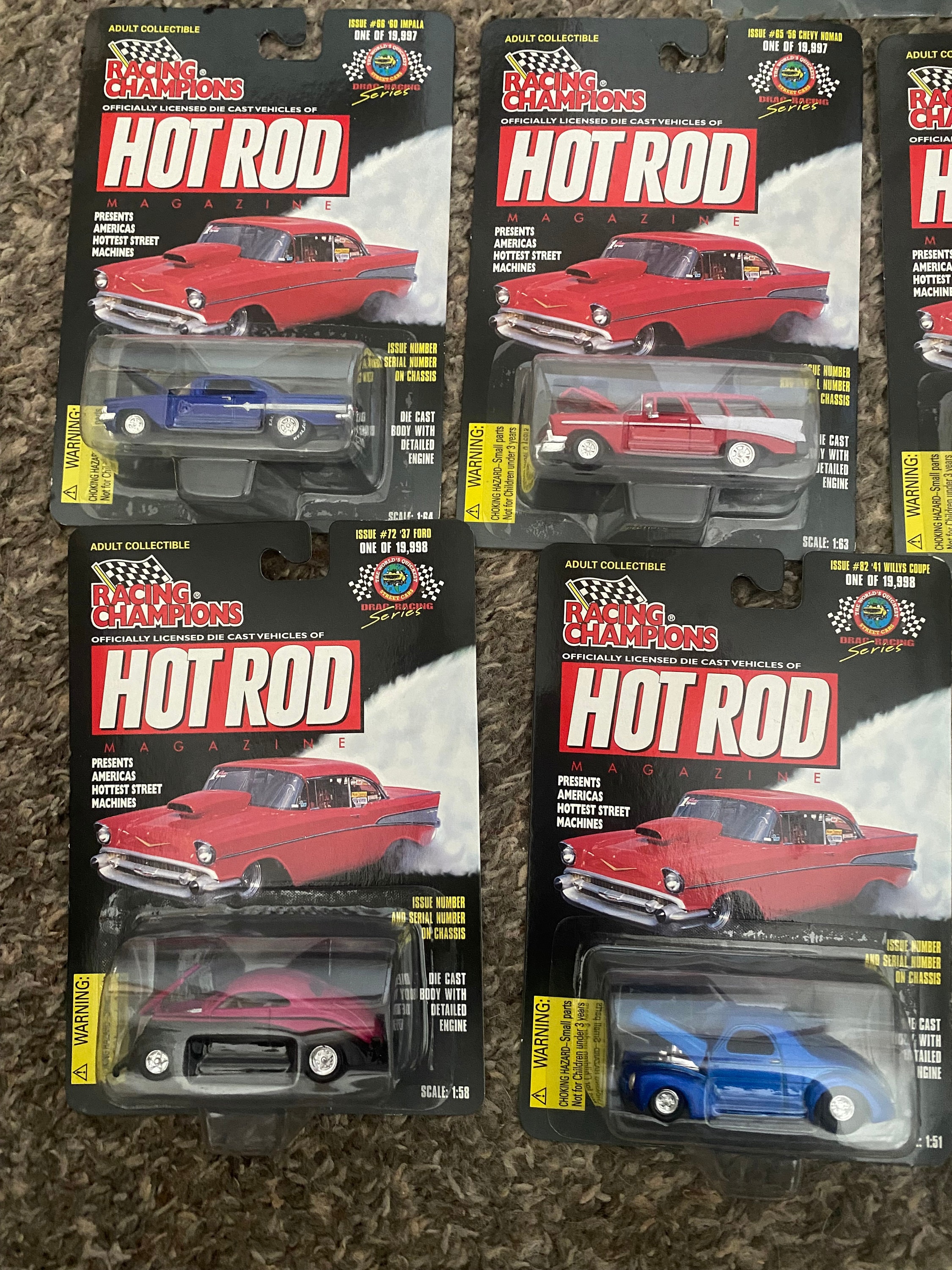 9 Racing Champions Hot Rod Magazine Die Cast Cars 1/64 - Etsy