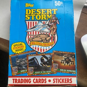 1991 Topps DESERT STORM Coalition For Peace Blue FULL Box 36