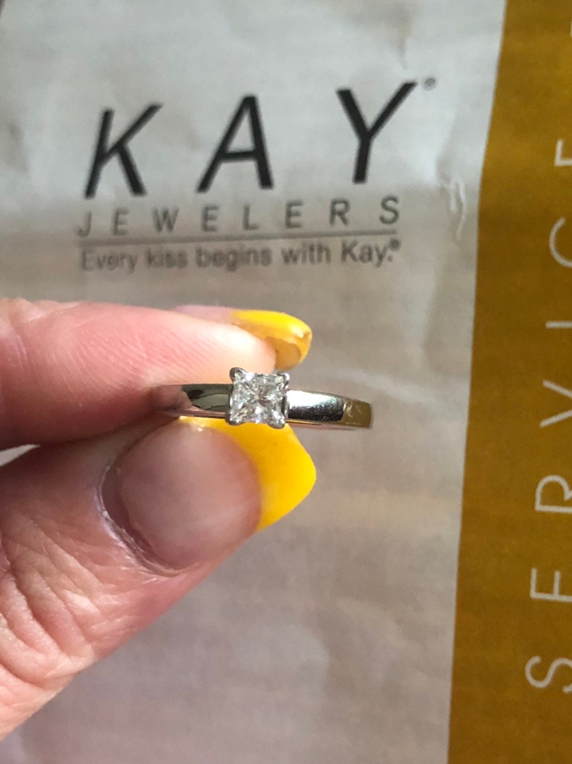 14K White Gold THE LEO .46ctw Princess Cut Diamond Solitaire Engagement Ring!!!