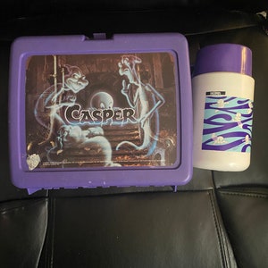 Casper the Friendly Ghost Lunch Box plastic with Thermos 1995