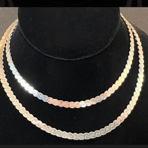 HCT HarCourt Italy Hefty Sterling Silber Ric Rac Gliederkette Halskette 30 ”af