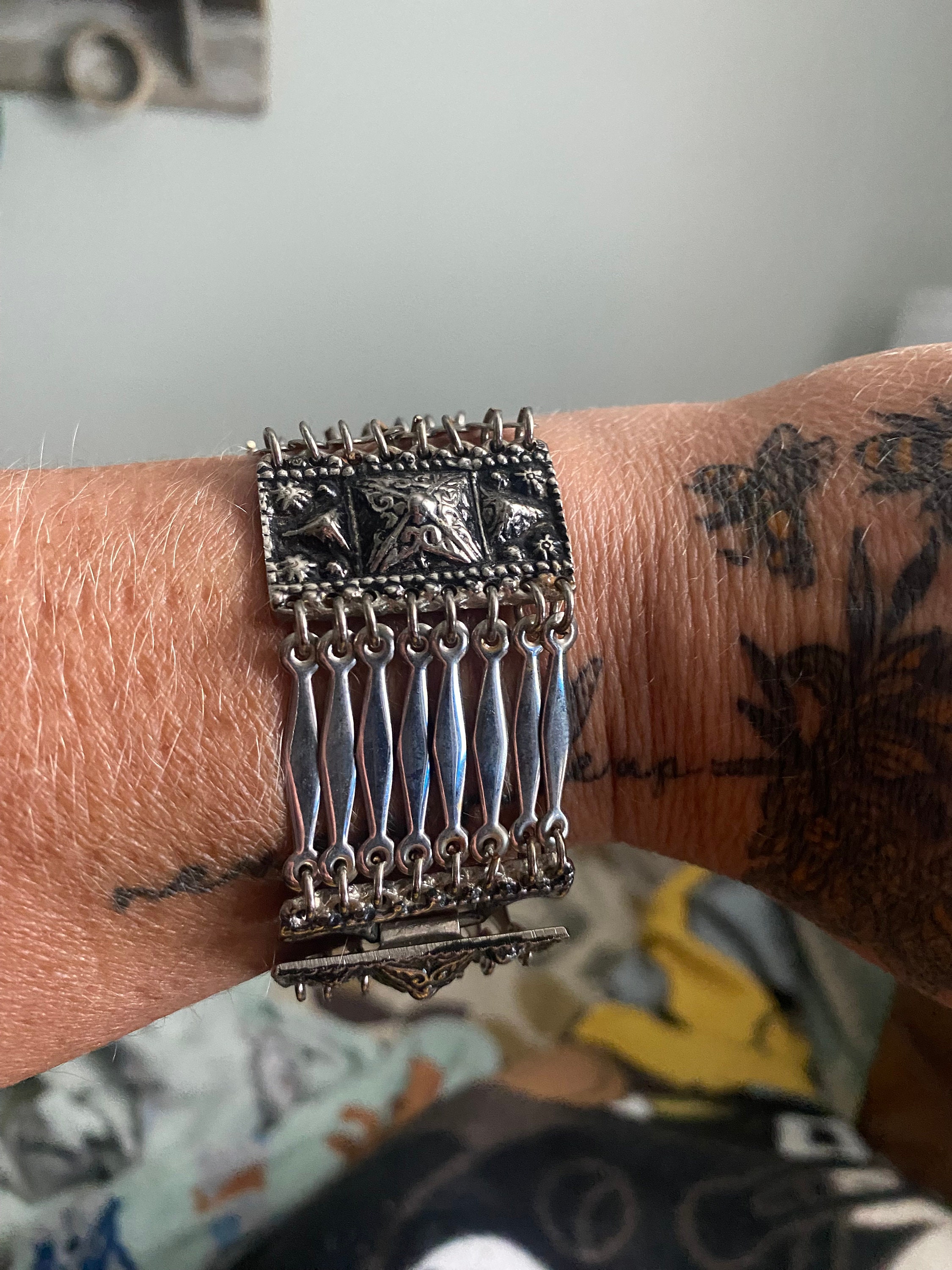アクセサリー Vintage Mexico 925 Sterling Bracelet 925 Sterling Silver Vintage Mexico Square Link Bracelet 6.25