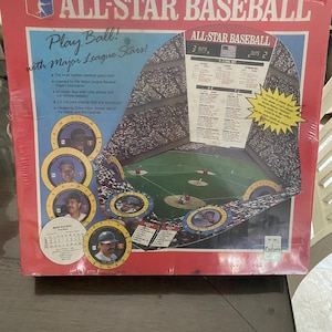 オリジナル Cadaco MLB オールスター ベースボールゲーム 62 プレイヤーディスク 1989 新品未開封