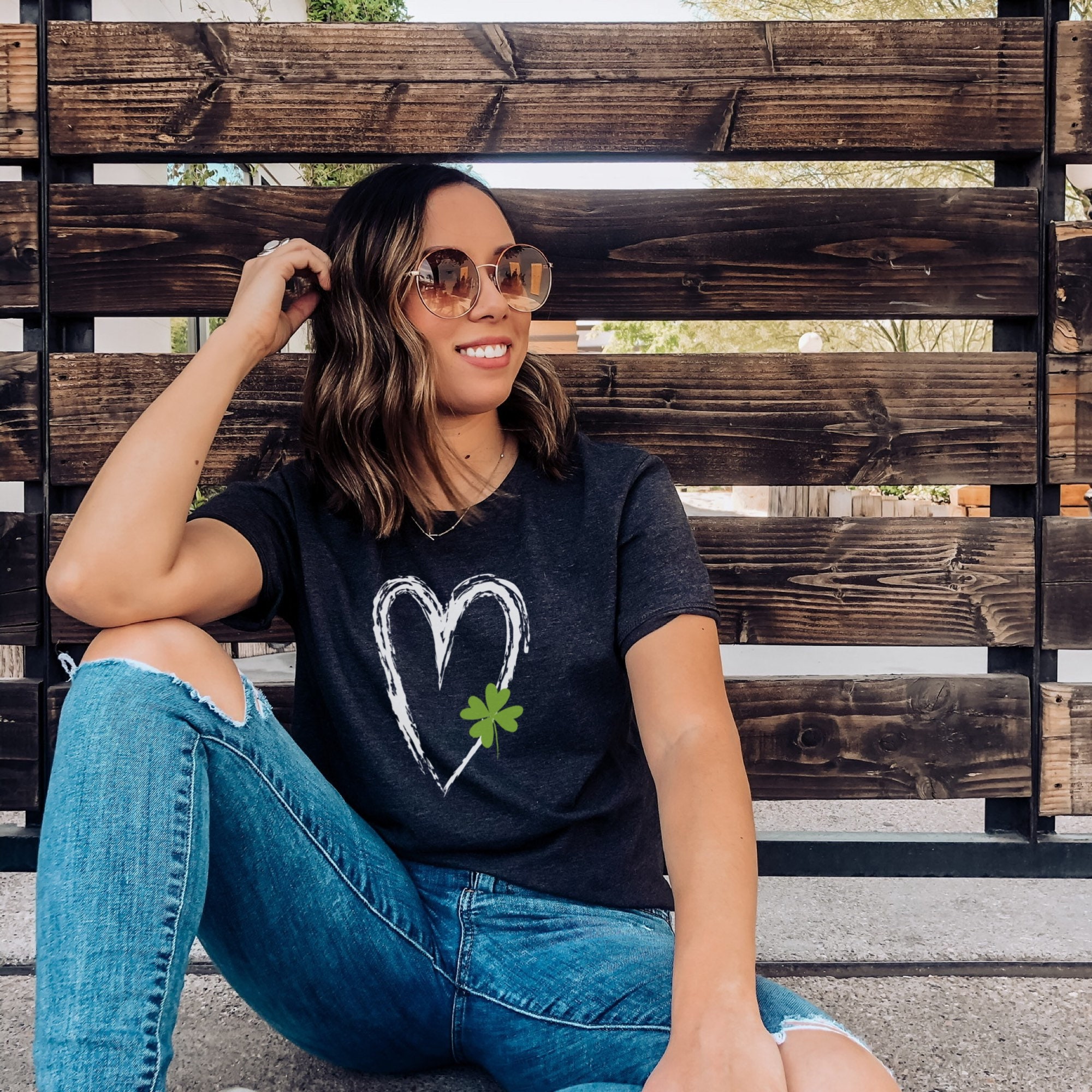 Shamrock Shirt, Heart Shirt, Shamrock 